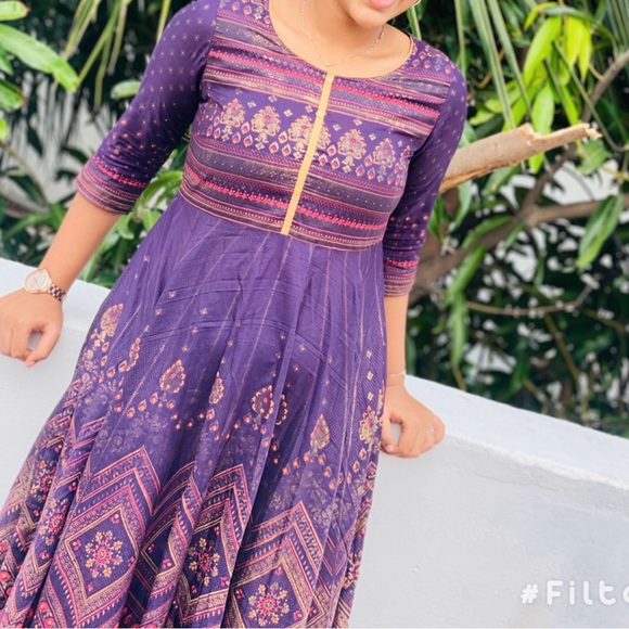Aurelia purple Anarkali very good condition - Picture 3 of 8